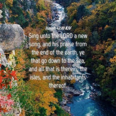 Picture 04 - Isaiah 42:10 KJV - Sing unto the LORD a new song, and his praise - Bible Verse Picture