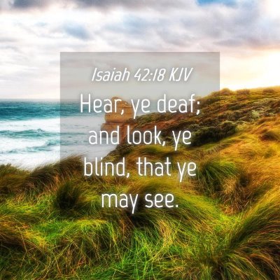 Picture 04 - Isaiah 42:18 KJV - Hear, ye deaf; and look, ye blind, that ye may - Bible Verse Picture