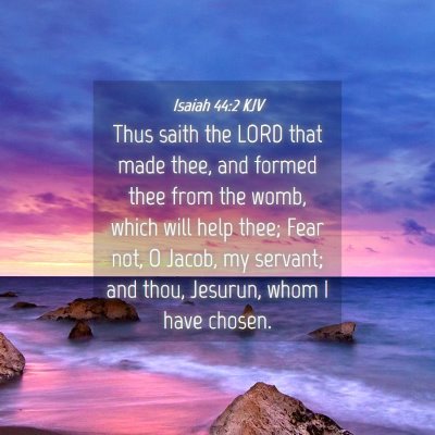 Picture 04 - Isaiah 44:2 KJV - Thus saith the LORD that made thee, and formed - Bible Verse Picture