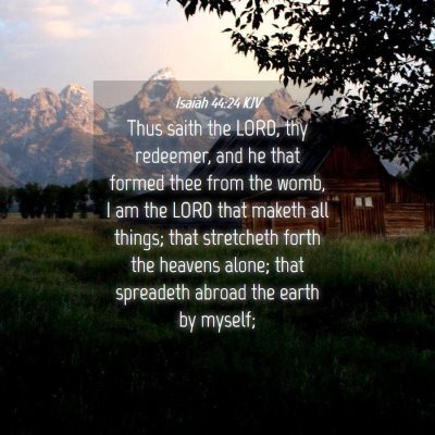 Picture 04 - Isaiah 44:24 KJV - Thus saith the LORD, thy redeemer, and he that - Bible Verse Picture