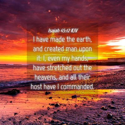 Picture 04 - Isaiah 45:12 KJV - I have made the earth, and created man upon it: - Bible Verse Picture
