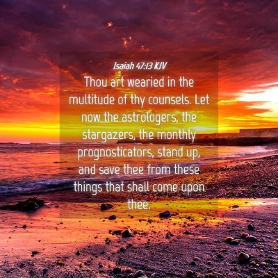 Picture 04 - Isaiah 47:13 KJV - Thou art wearied in the multitude of thy - Bible Verse Picture