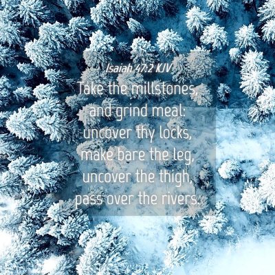 Picture 04 - Isaiah 47:2 KJV - Take the millstones, and grind meal: uncover thy - Bible Verse Picture