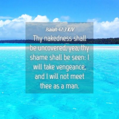 Picture 04 - Isaiah 47:3 KJV - Thy nakedness shall be uncovered, yea, thy shame - Bible Verse Picture