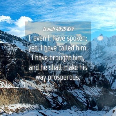 Picture 04 - Isaiah 48:15 KJV - I, even I, have spoken; yea, I have called him: I - Bible Verse Picture
