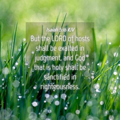 Picture 04 - Isaiah 5:16 KJV - But the LORD of hosts shall be exalted in - Bible Verse Picture
