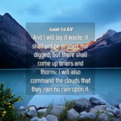 Picture 04 - Isaiah 5:6 KJV - And I will lay it waste: it shall not be pruned, - Bible Verse Picture