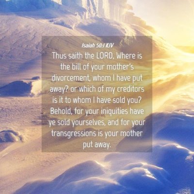 Picture 04 - Isaiah 50:1 KJV - Thus saith the LORD, Where is the bill of your - Bible Verse Picture