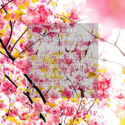 Picture 04 - Isaiah 51:10 KJV - Art thou not it which hath dried the sea, the - Bible Verse Picture