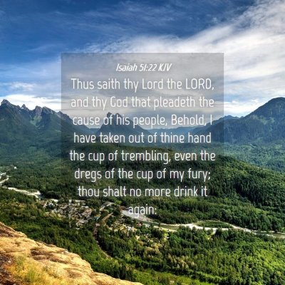 Picture 04 - Isaiah 51:22 KJV - Thus saith thy Lord the LORD, and thy God that - Bible Verse Picture