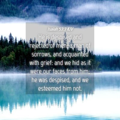 Picture 04 - Isaiah 53:3 KJV - He is despised and rejected of men; a man of - Bible Verse Picture