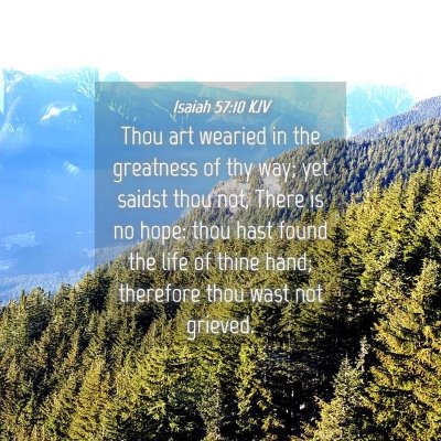 Picture 04 - Isaiah 57:10 KJV - Thou art wearied in the greatness of thy way; yet - Bible Verse Picture
