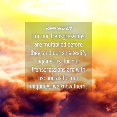 Picture 04 - Isaiah 59:12 KJV - For our transgressions are multiplied before - Bible Verse Picture