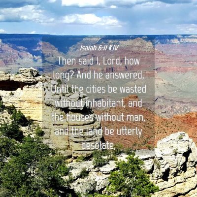 Picture 04 - Isaiah 6:11 KJV - Then said I, Lord, how long? And he answered, - Bible Verse Picture