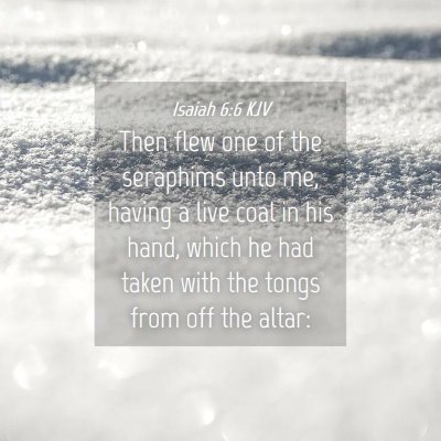 Picture 04 - Isaiah 6:6 KJV - Then flew one of the seraphims unto me, having a - Bible Verse Picture