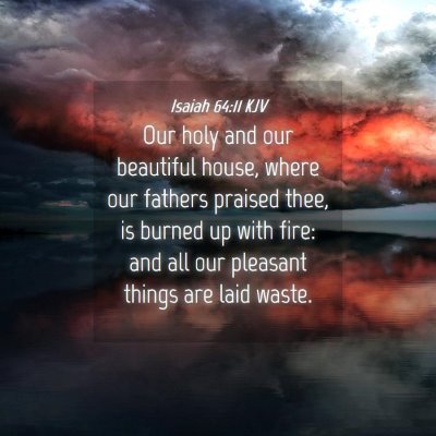Picture 04 - Isaiah 64:11 KJV - Our holy and our beautiful house, where our - Bible Verse Picture