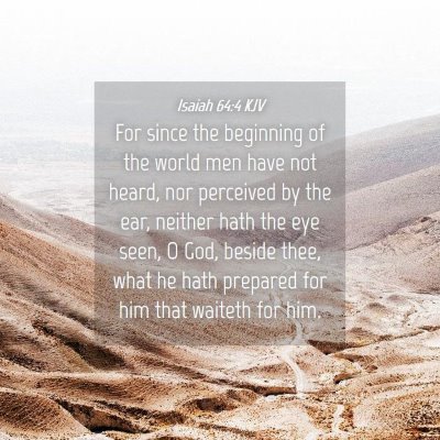 Picture 04 - Isaiah 64:4 KJV - For since the beginning of the world men have not - Bible Verse Picture