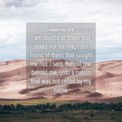 Picture 04 - Isaiah 65:1 KJV - I am sought of them that asked not for me; I am - Bible Verse Picture