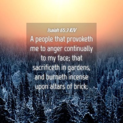Picture 04 - Isaiah 65:3 KJV - A people that provoketh me to anger continually - Bible Verse Picture