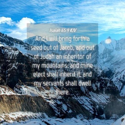 Picture 04 - Isaiah 65:9 KJV - And I will bring forth a seed out of Jacob, and - Bible Verse Picture