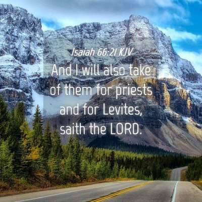 Picture 04 - Isaiah 66:21 KJV - And I will also take of them for priests and for - Bible Verse Picture