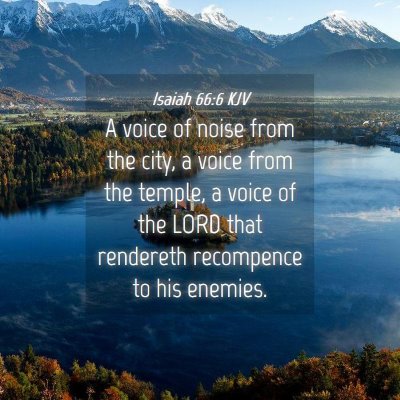 Picture 04 - Isaiah 66:6 KJV - A voice of noise from the city, a voice from the - Bible Verse Picture