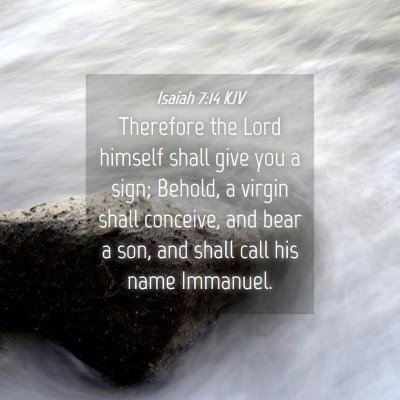 Picture 04 - Isaiah 7:14 KJV - Therefore the Lord himself shall give you a sign; - Bible Verse Picture