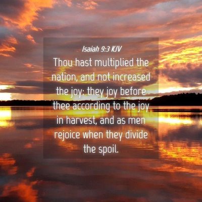 Picture 04 - Isaiah 9:3 KJV - Thou hast multiplied the nation, and not - Bible Verse Picture
