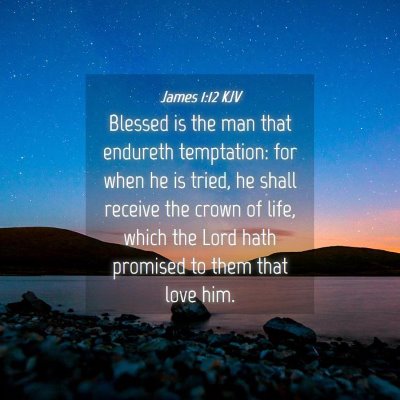 Picture 04 - James 1:12 KJV - Blessed is the man that endureth temptation: for - Bible Verse Picture