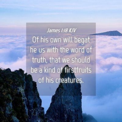 Picture 04 - James 1:18 KJV - Of his own will begat he us with the word of - Bible Verse Picture