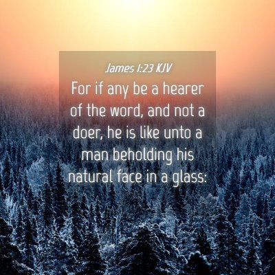 Picture 04 - James 1:23 KJV - For if any be a hearer of the word, and not a - Bible Verse Picture