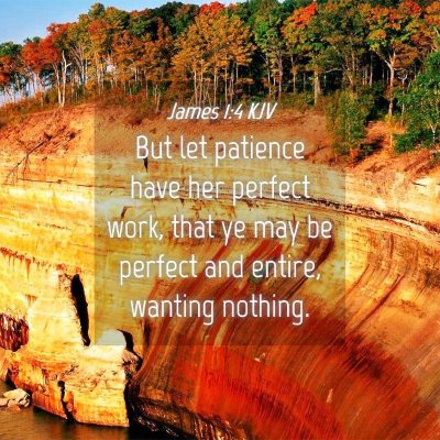 Picture 04 - James 1:4 KJV - But let patience have her perfect work, that ye - Bible Verse Picture
