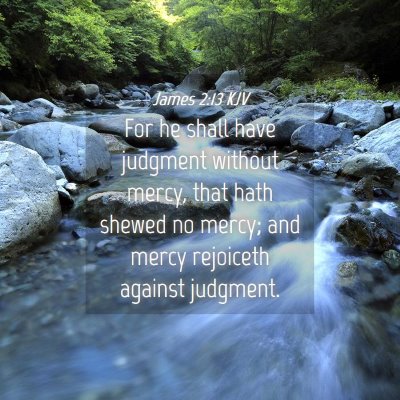Picture 04 - James 2:13 KJV - For he shall have judgment without mercy, that - Bible Verse Picture