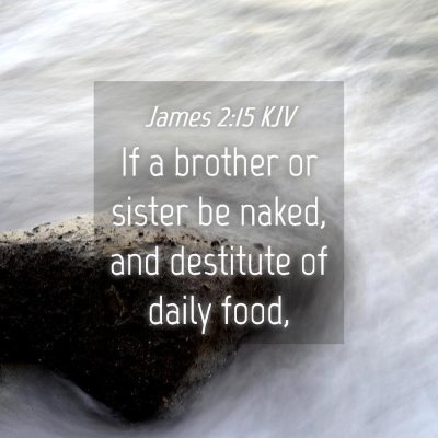 Picture 04 - James 2:15 KJV - If a brother or sister be naked, and destitute of - Bible Verse Picture