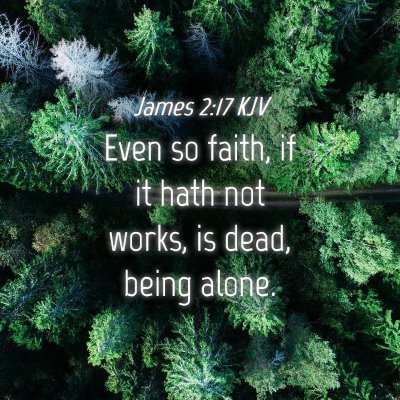 Picture 04 - James 2:17 KJV - Even so faith, if it hath not works, is dead, - Bible Verse Picture