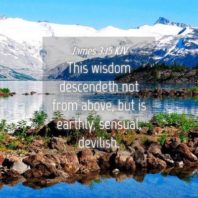 Picture 04 - James 3:15 KJV - This wisdom descendeth not from above, but is - Bible Verse Picture
