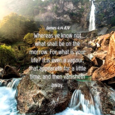 Picture 04 - James 4:14 KJV - Whereas ye know not what shall be on the morrow. - Bible Verse Picture