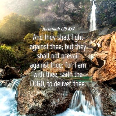 Picture 04 - Jeremiah 1:19 KJV - And they shall fight against thee; but they shall - Bible Verse Picture