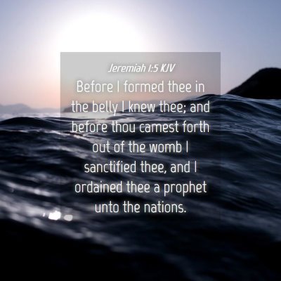 Picture 04 - Jeremiah 1:5 KJV - Before I formed thee in the belly I knew thee; - Bible Verse Picture