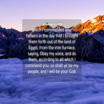 Picture 04 - Jeremiah 11:4 KJV - Which I commanded your fathers in the day that I - Bible Verse Picture