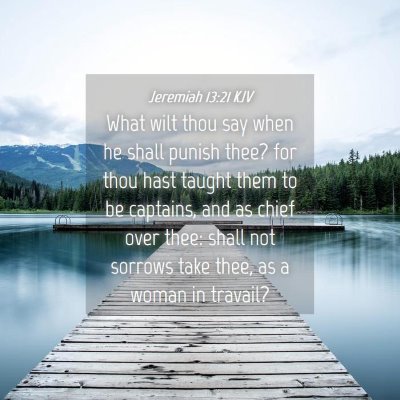 Picture 04 - Jeremiah 13:21 KJV - What wilt thou say when he shall punish thee? for - Bible Verse Picture