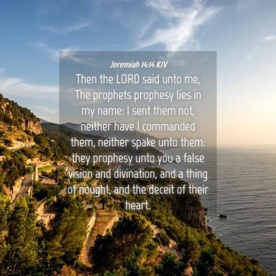 Picture 04 - Jeremiah 14:14 KJV - Then the LORD said unto me, The prophets prophesy - Bible Verse Picture