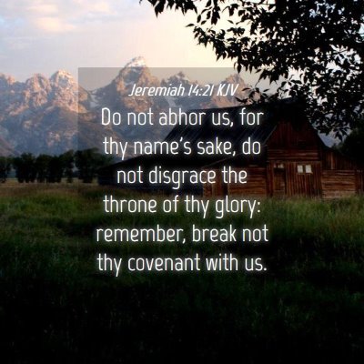 Picture 04 - Jeremiah 14:21 KJV - Do not abhor us, for thy name's sake, do not - Bible Verse Picture