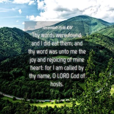 Picture 04 - Jeremiah 15:16 KJV - Thy words were found, and I did eat them; and thy - Bible Verse Picture
