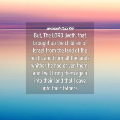 Picture 04 - Jeremiah 16:15 KJV - But, The LORD liveth, that brought up the - Bible Verse Picture