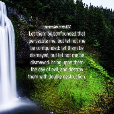 Picture 04 - Jeremiah 17:18 KJV - Let them be confounded that persecute me, but let - Bible Verse Picture