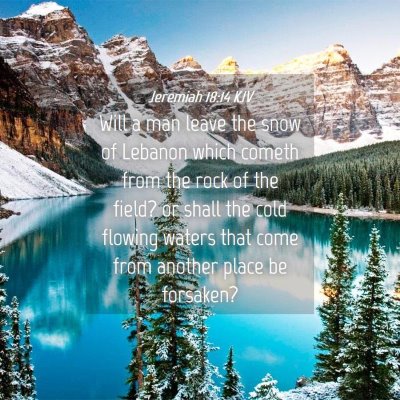 Picture 04 - Jeremiah 18:14 KJV - Will a man leave the snow of Lebanon which cometh - Bible Verse Picture