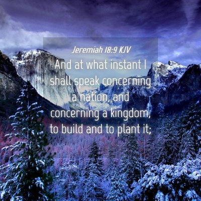 Picture 04 - Jeremiah 18:9 KJV - And at what instant I shall speak concerning a - Bible Verse Picture