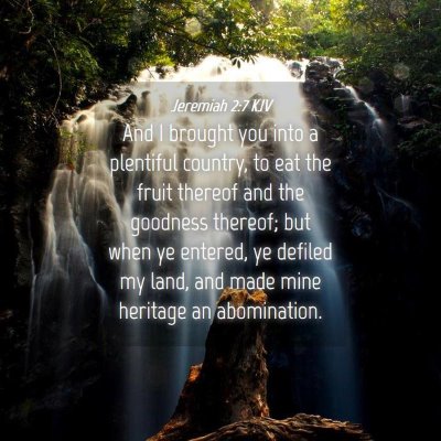 Picture 04 - Jeremiah 2:7 KJV - And I brought you into a plentiful country, to - Bible Verse Picture