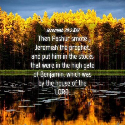 Picture 04 - Jeremiah 20:2 KJV - Then Pashur smote Jeremiah the prophet, and put - Bible Verse Picture